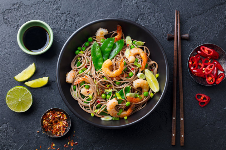 Stir Fry with Ginger, Shrimp and Snap Peas