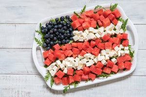Watermelon, Blueberry and Feta Flag Salad