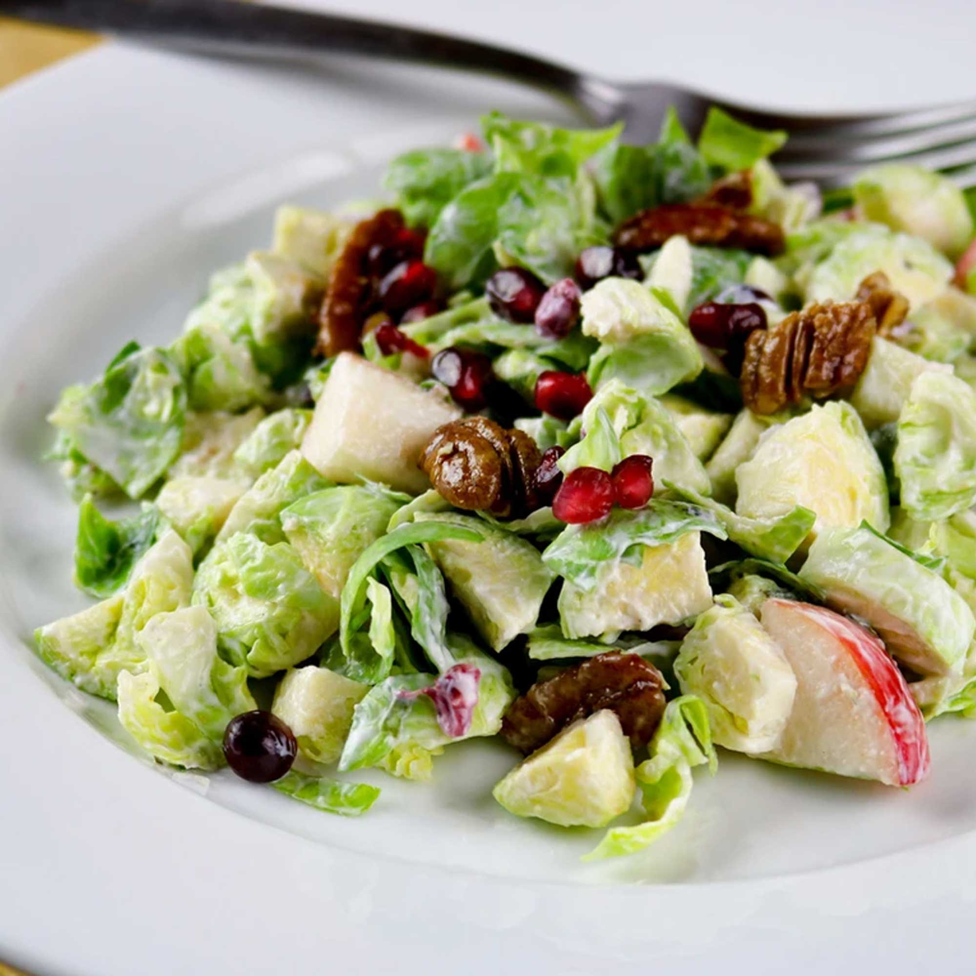 Brussel Sprout, Kale and Apple Salad