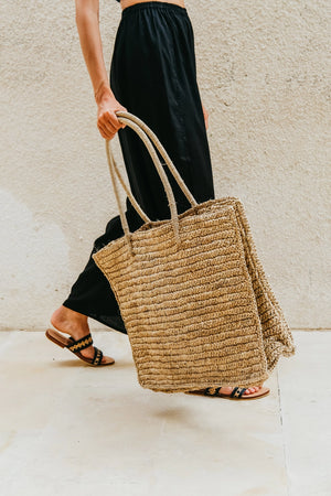 Oversized Raffia Beach Tote