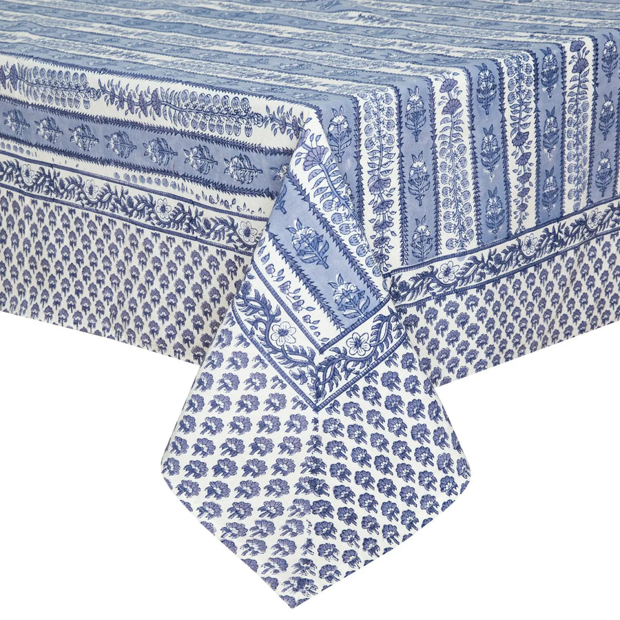 Provence Avignon Blue & Marine Tablecloth 71"x 106"