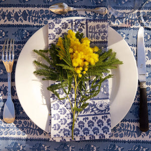 Provence Avignon Blue & Marine Table Cloth 59"x 59"