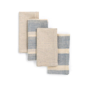 Journey - Blue Napkin (Set of 4), Handwoven Organic Cotton