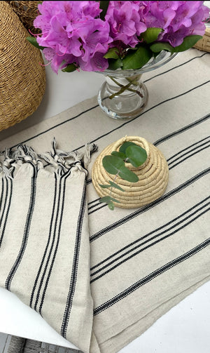 Natural Linen Throw Turkish  Towel