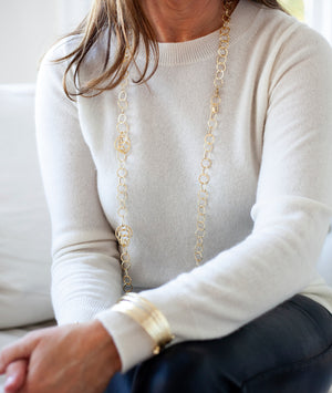 Gold Linear Cuff Bracelet