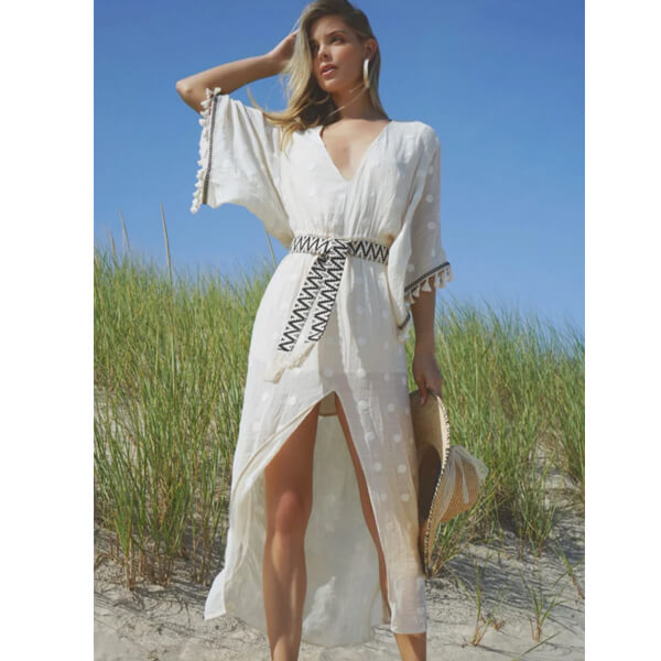 Embroidered Kaftan Dress