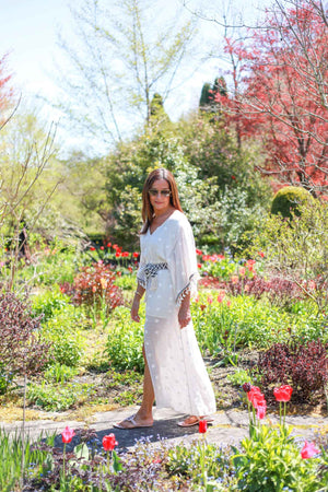 Embroidered Kaftan Dress