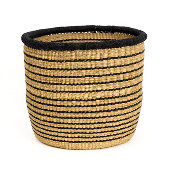 Large Striped Black Grass Planter