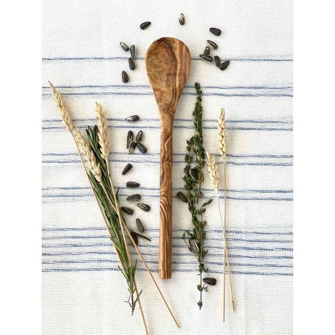 Olive Wood Round Handle Medium Spoon