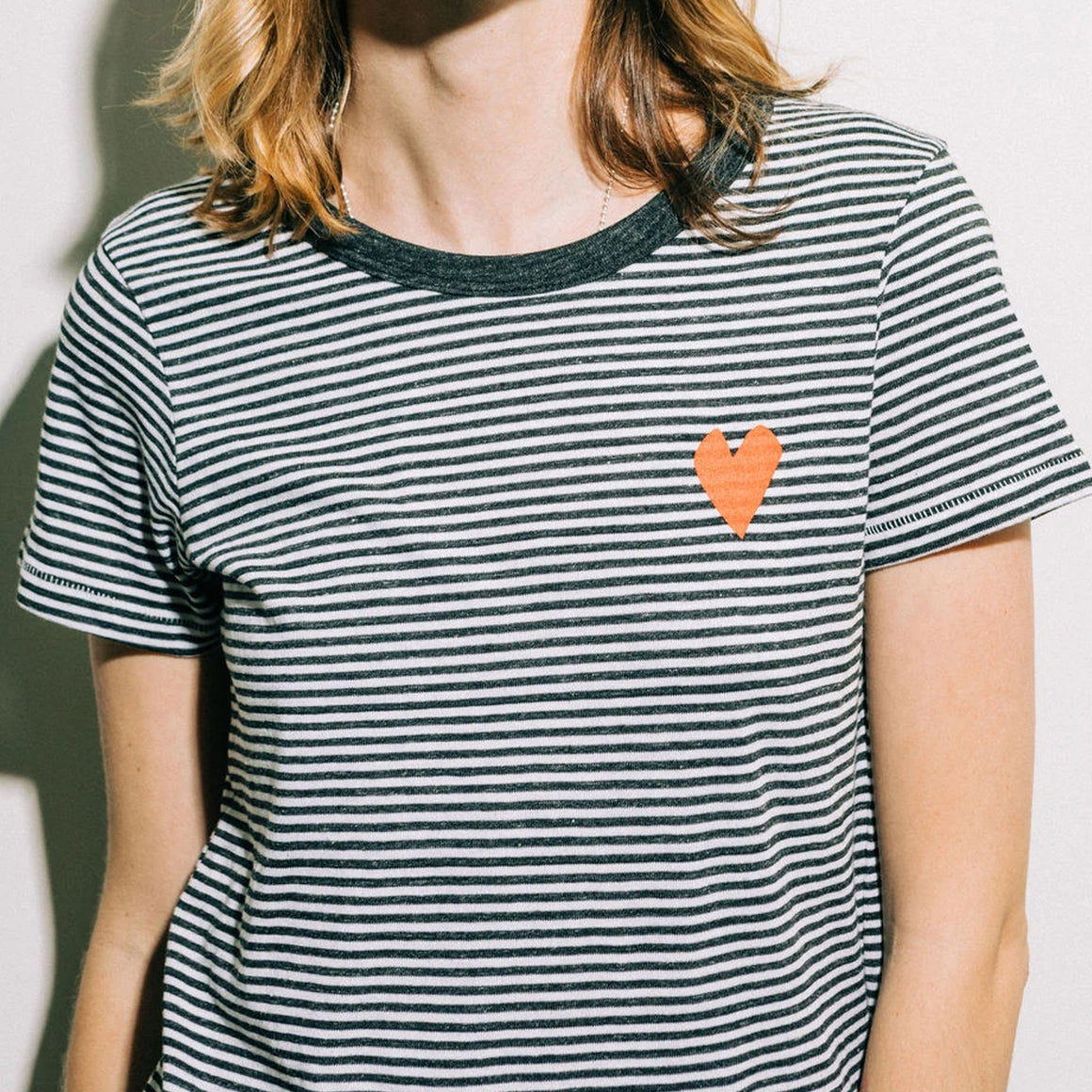 Stripe Heart Tee