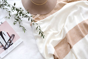 Sydney Herringbone Stripe Throw